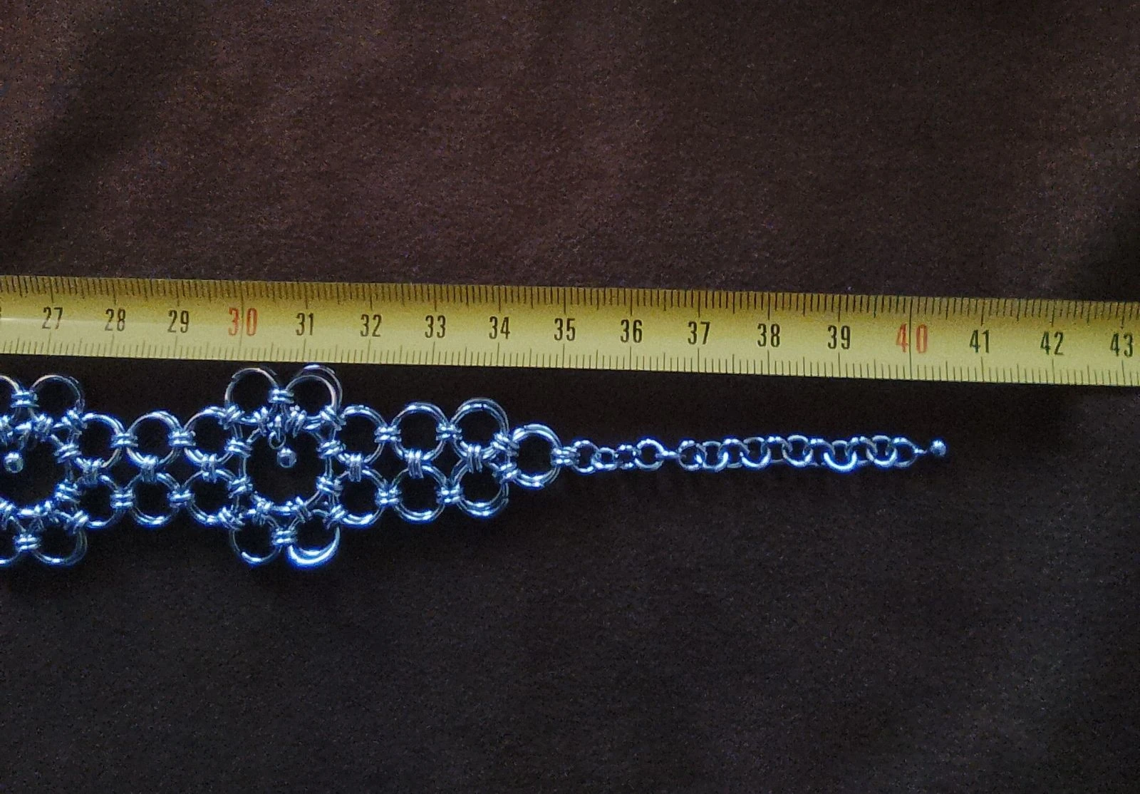 Off-shoulder "daisy" Japanese chainmail choker necklace – photo 6